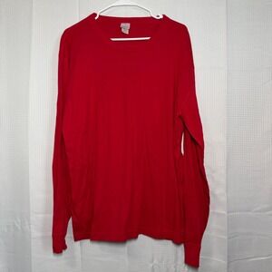 Hanna Andersson Long Sleeve Shirt XXL Red Organic Cotton Crew Neck